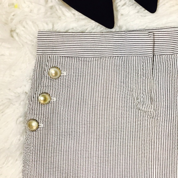 J.Crew Navy Blue & White Stripe Skirt - Picture 2 of 4